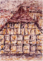 Haus 1 Höxter Version 2, Architektur, Aquarell